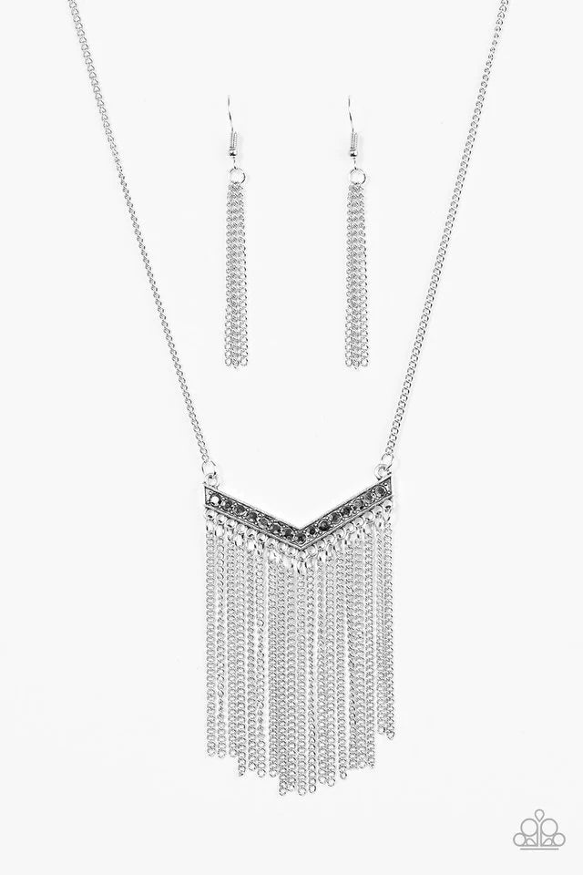 Gotta Have Fringe - Silver Necklace
