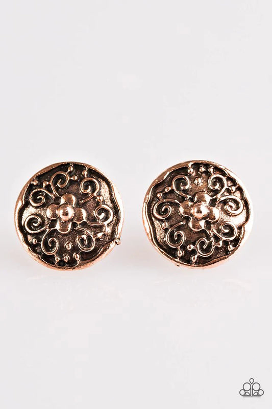 Garden Glee - Copper Post Earrings
