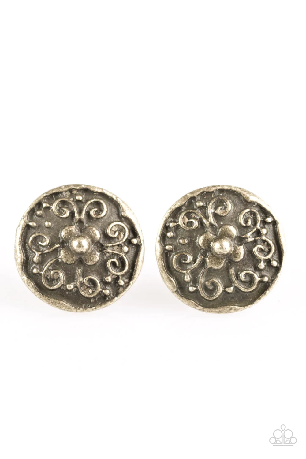 Garden Glee - Brass Post Earrings