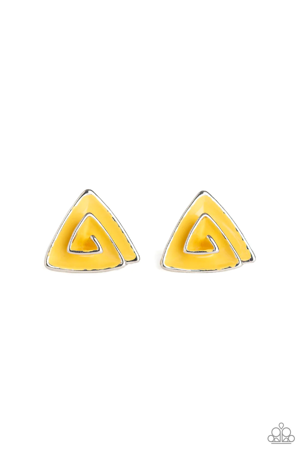 On Blast - Yellow Post Earrings