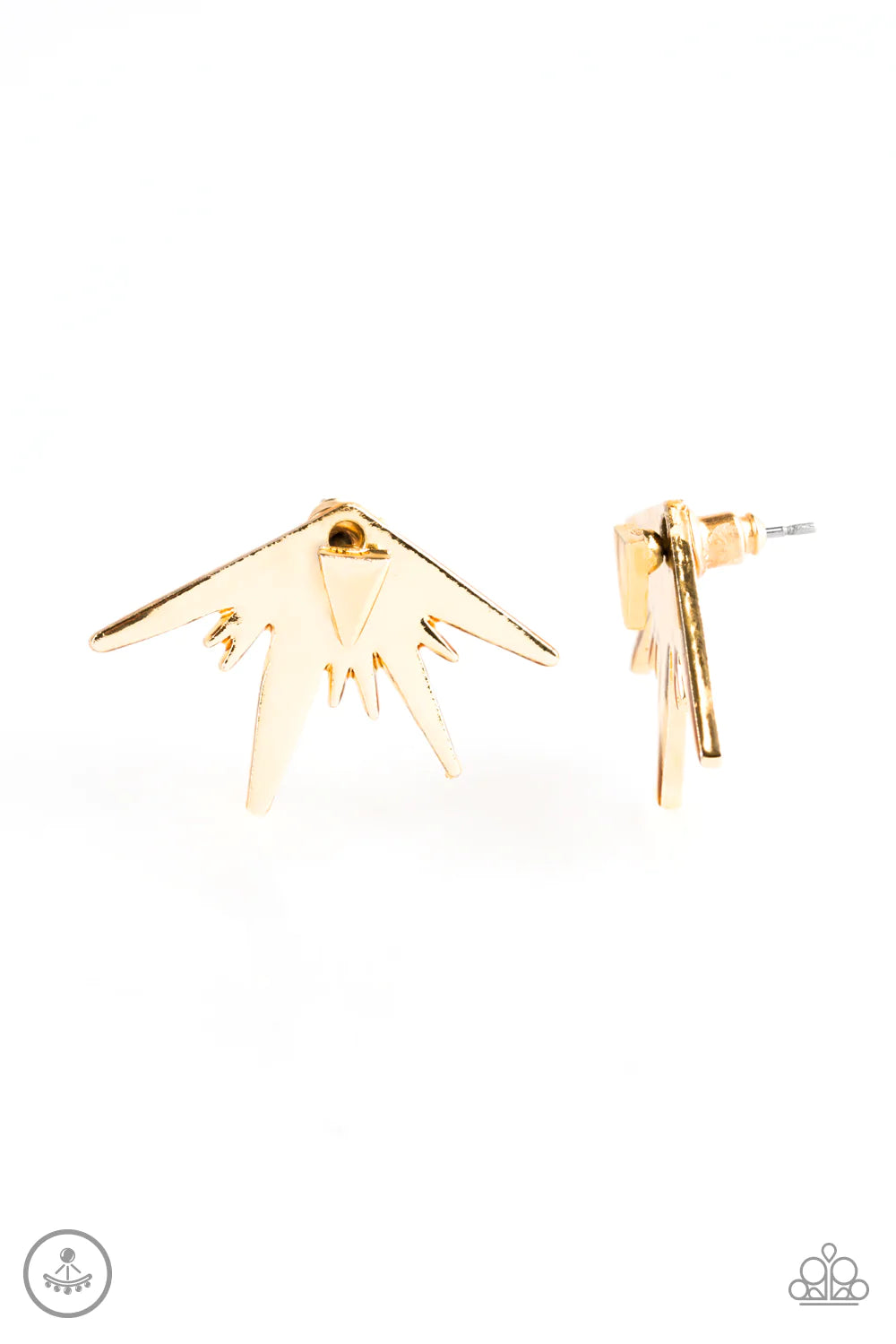 Electric Edge - Gold Post Earrings