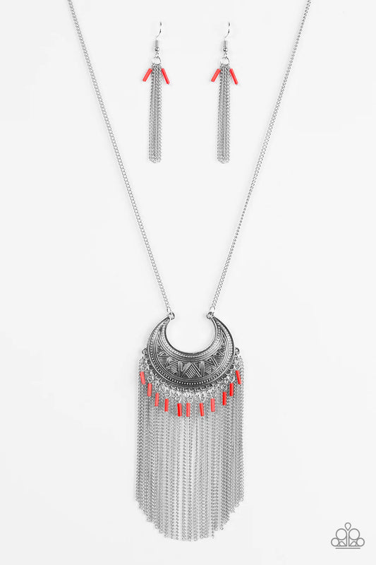 Desert Coyote - Red Necklace