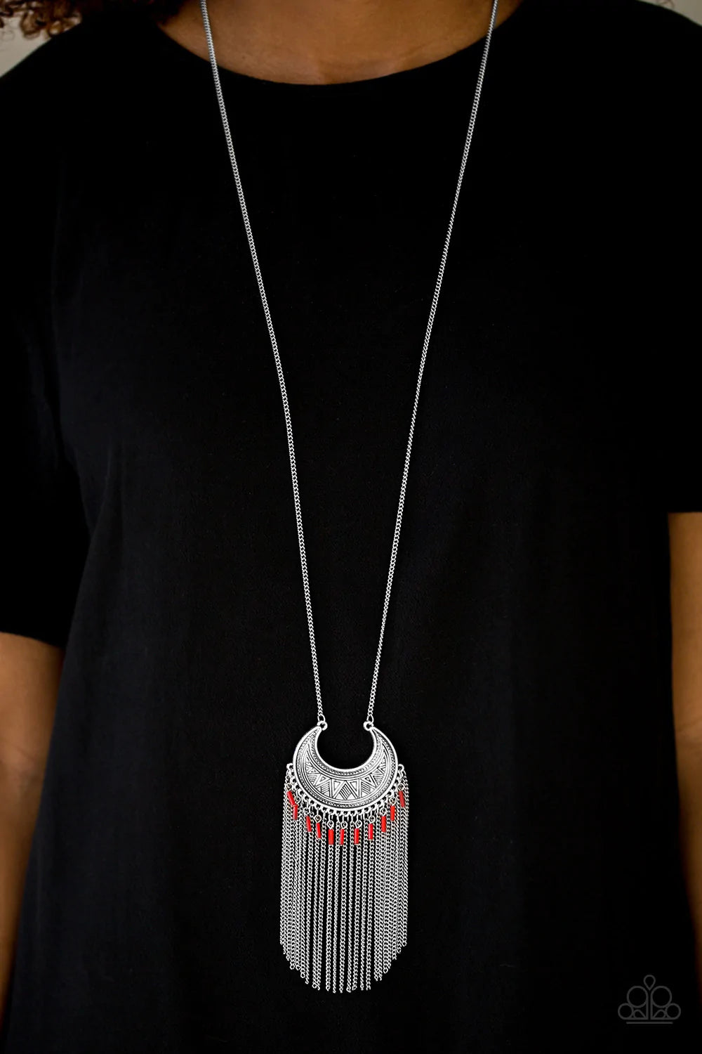 Desert Coyote - Red Necklace