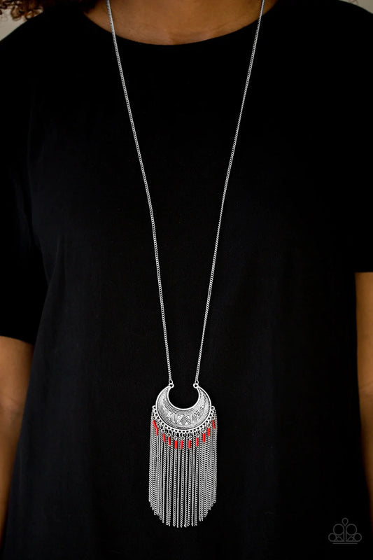 Desert Coyote - Red Necklace