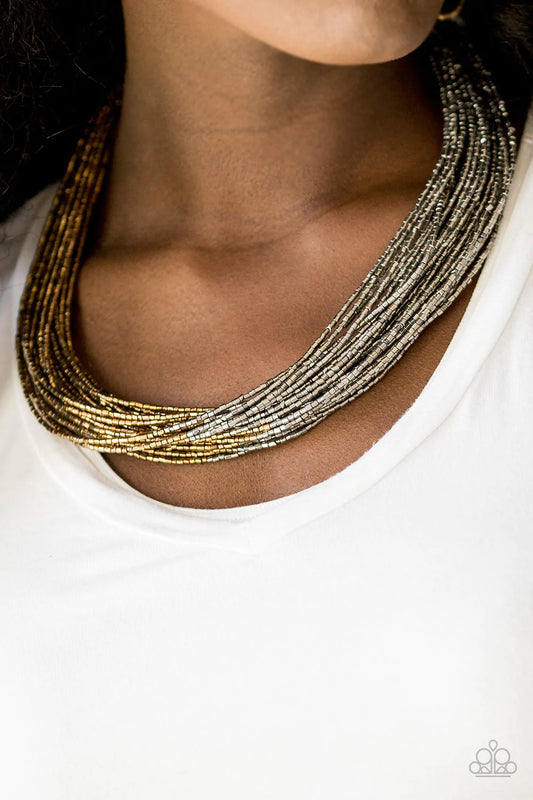 Flashy Fashion - Brass  Necklace