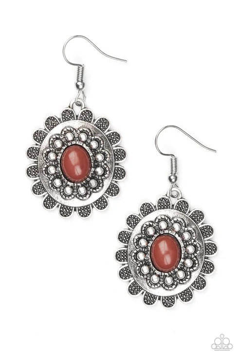 Summer Blooms - Brown Earrings