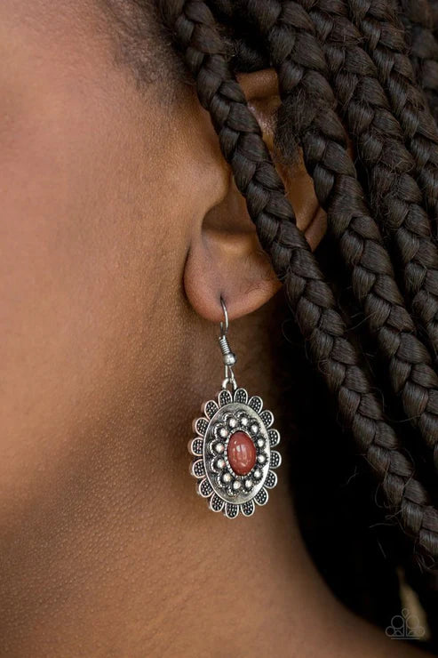 Summer Blooms - Brown Earrings