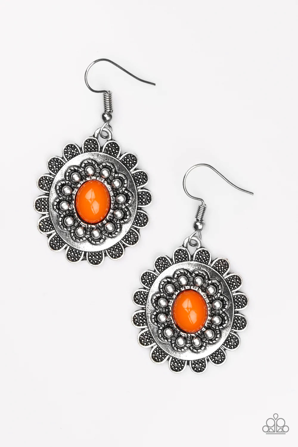 Summer Blooms - Orange Earrings