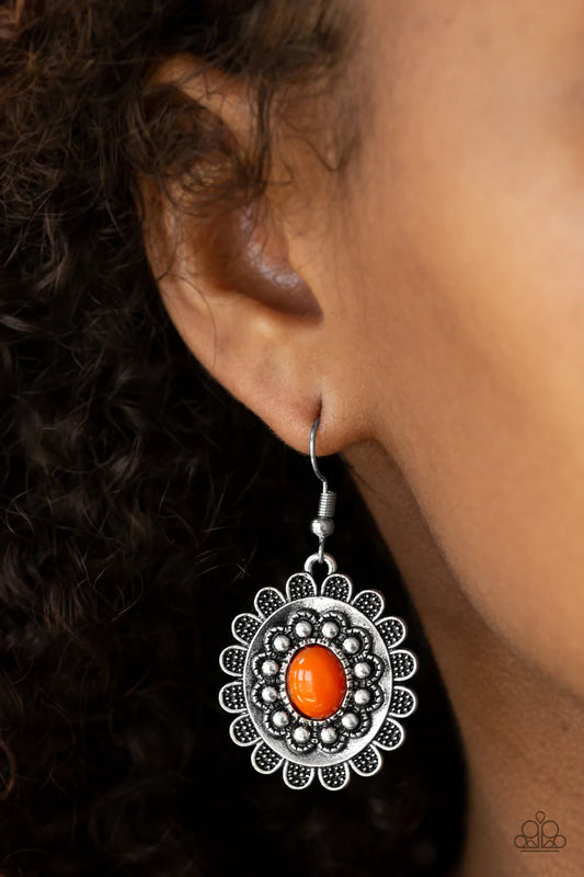 Summer Blooms - Orange Earrings