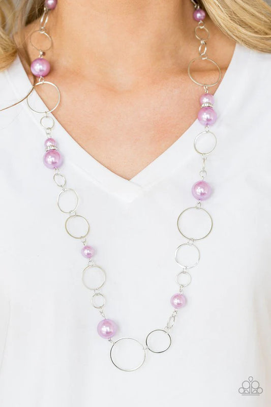 Lovely Lady Luck - Purple Necklace