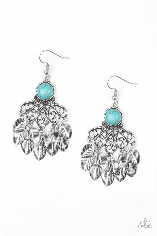 A Bit On The Wildside - Blue Earrings