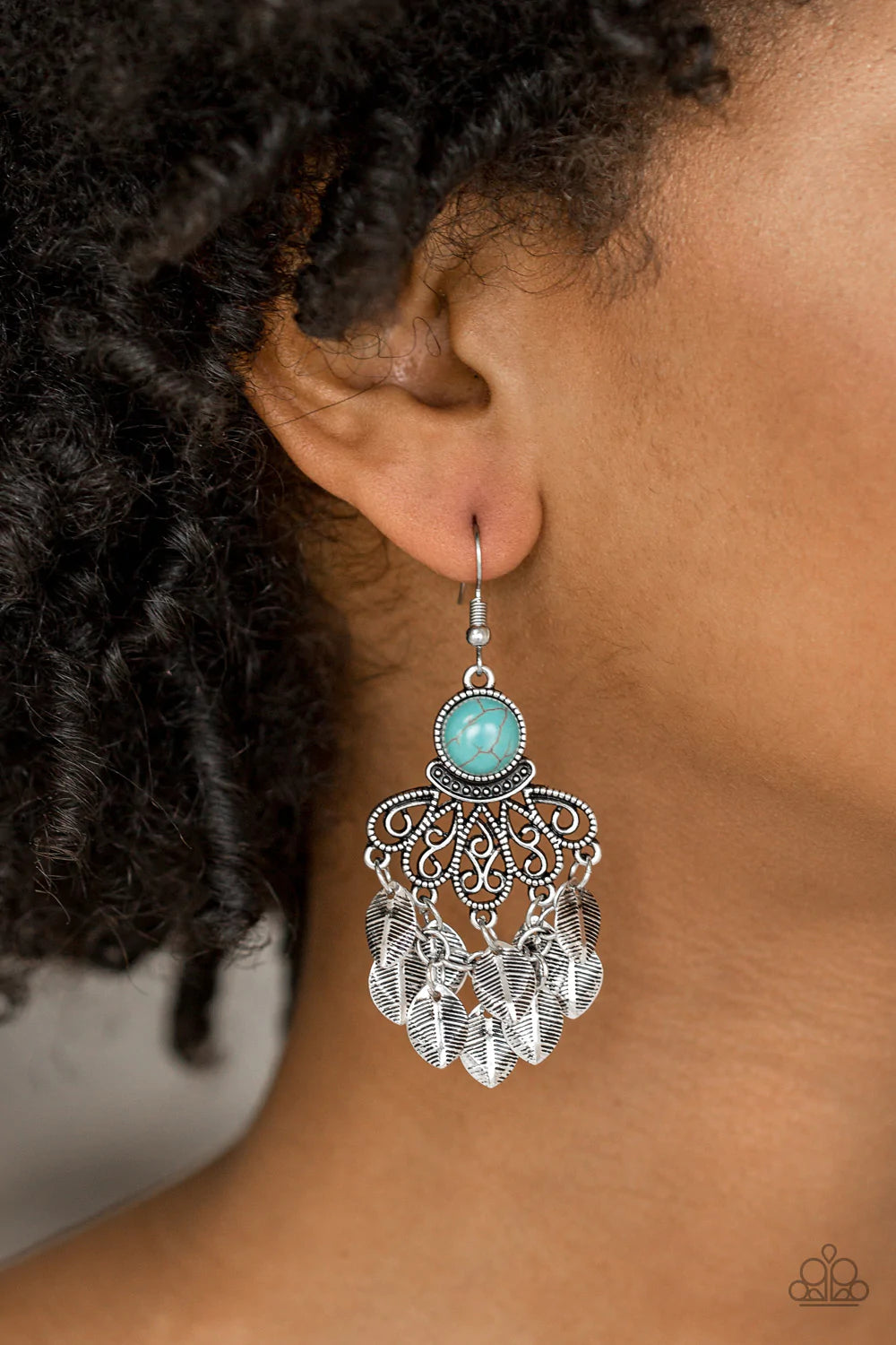 A Bit On The Wildside - Blue Earrings