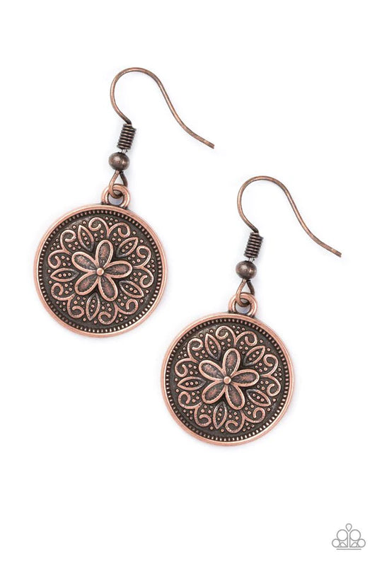 Seeing Star Lillies - Copper Earrings