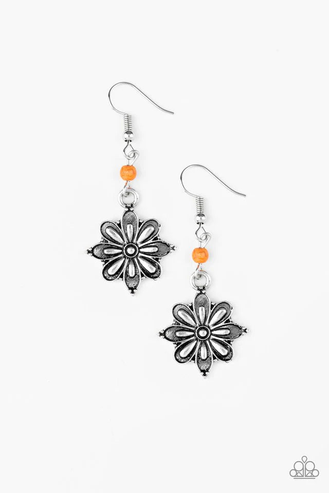 Cactus Blossom - Orange Earrings