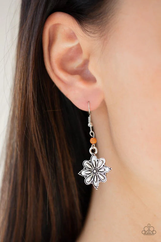 Cactus Blossom - Orange Earrings