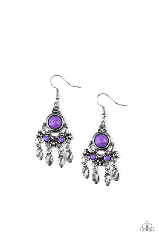No Place Like HOMESTEAD - Purple  Earrings