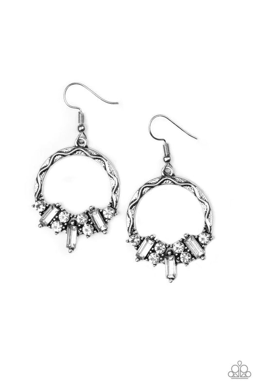 On the Uptrend White Earrings