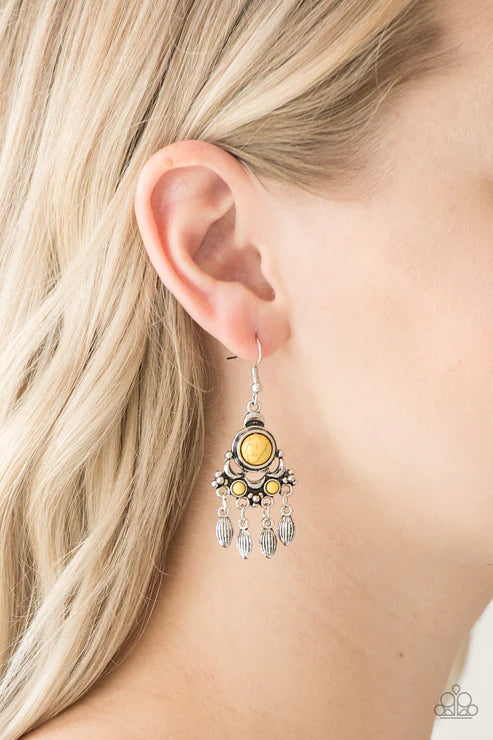 No Place Like HOMESTEAD - Yellow Earrings