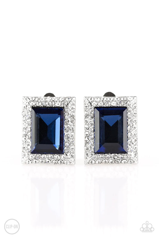 Crowned Couture - Blue Clip-On Clip-On