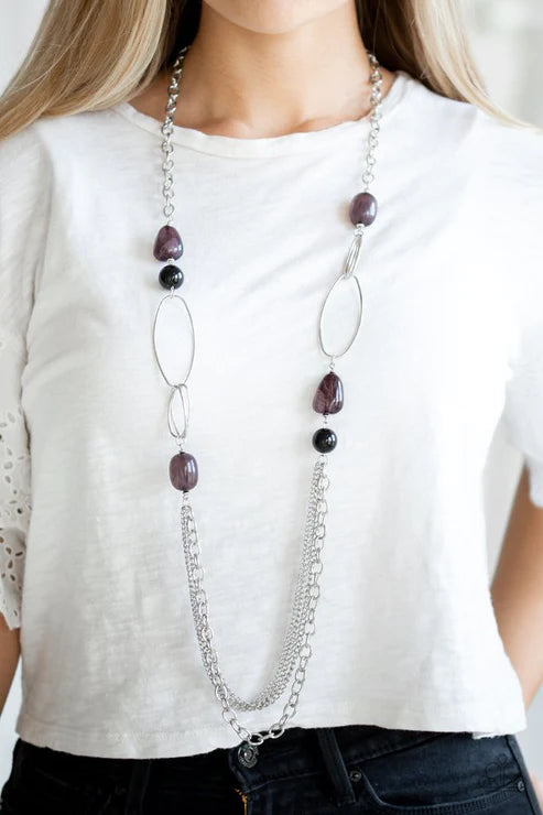 Pleasant Promenade - Black Necklace