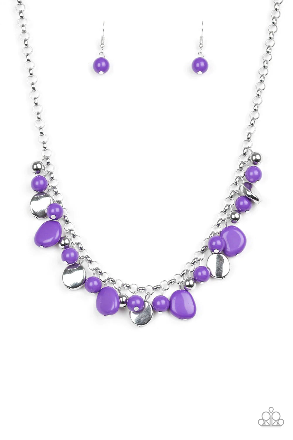 Flirtatiously Florida - Purple Necklace