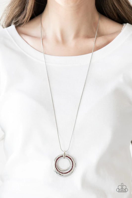 Gather Around Gorgeous - Red Necklace