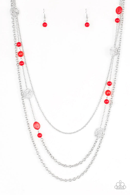 Pretty Pop-tastic! - Red Necklace