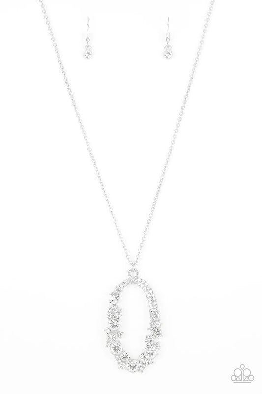 Spotlight Social - White  Necklace