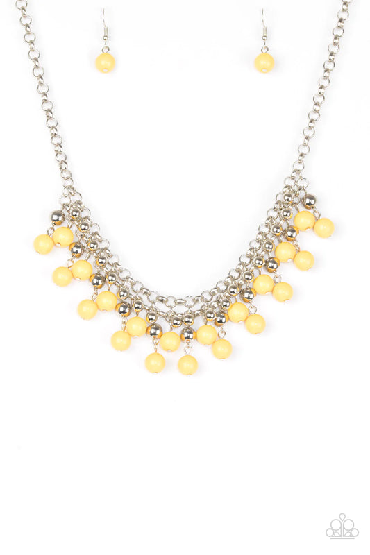 Friday Night Fringe - Yellow Necklace