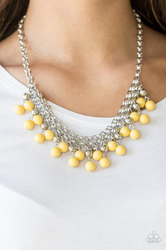Friday Night Fringe - Yellow Necklace
