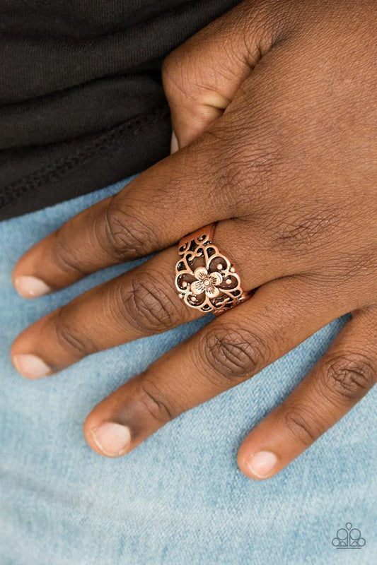 Fanciful Flower Gardens - Copper Ring