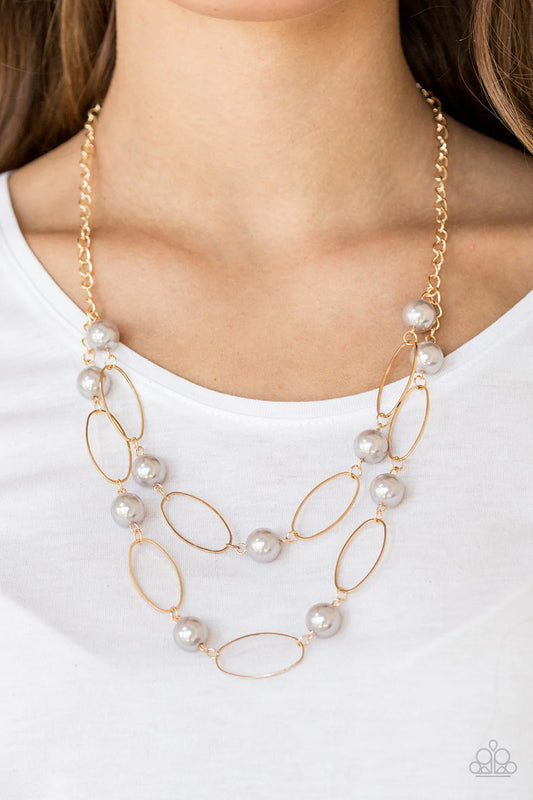 Best Of Both POSH-ible Worlds - Gold/Silver Necklace