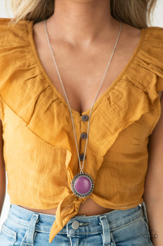 Run Out Of RODEO - Purple Necklace