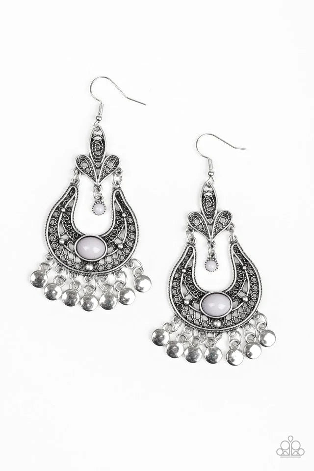 Fiesta Flair - Silver Earrings