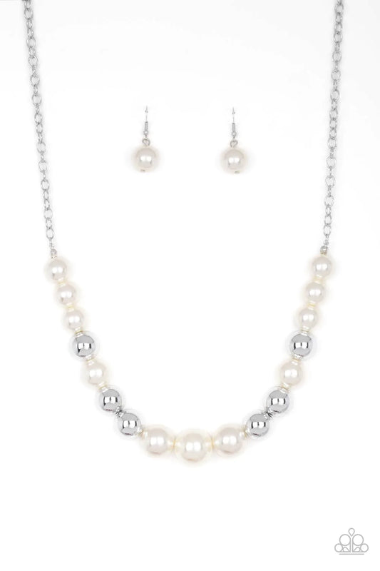 Take Note - White Necklace