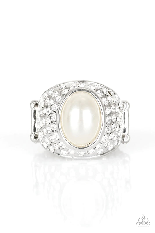 Glittering Go-Getter White Pearl Ring