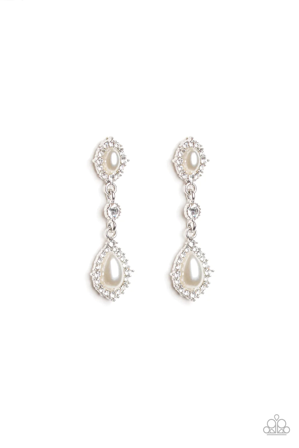 All-GLOWING - White Post Earrings