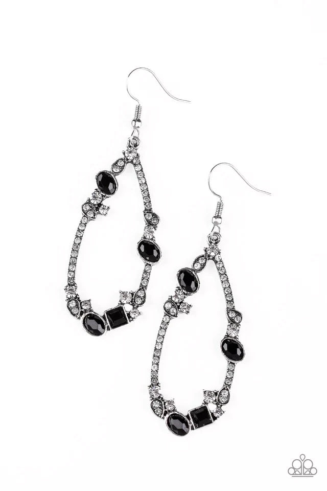 Quite the Collection Black Earrings