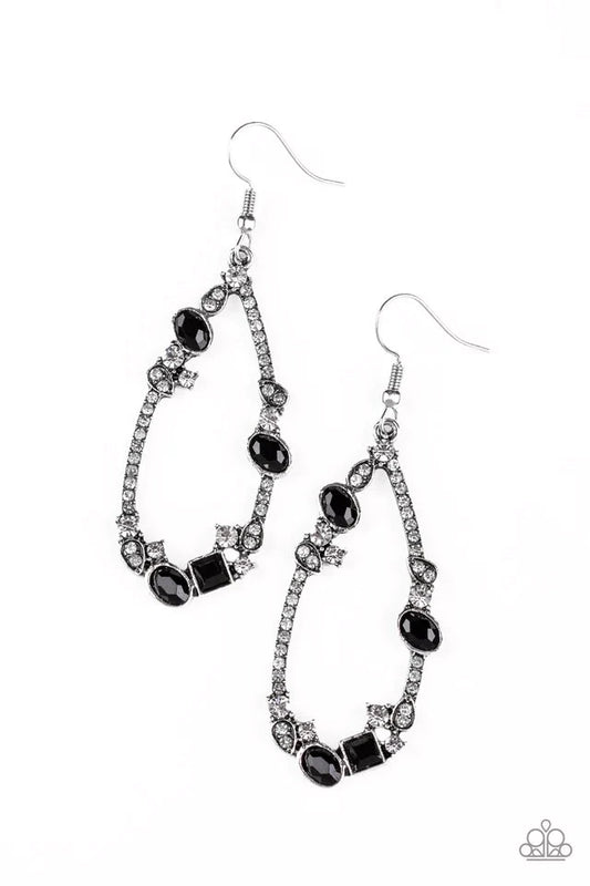 Quite the Collection Black Earrings