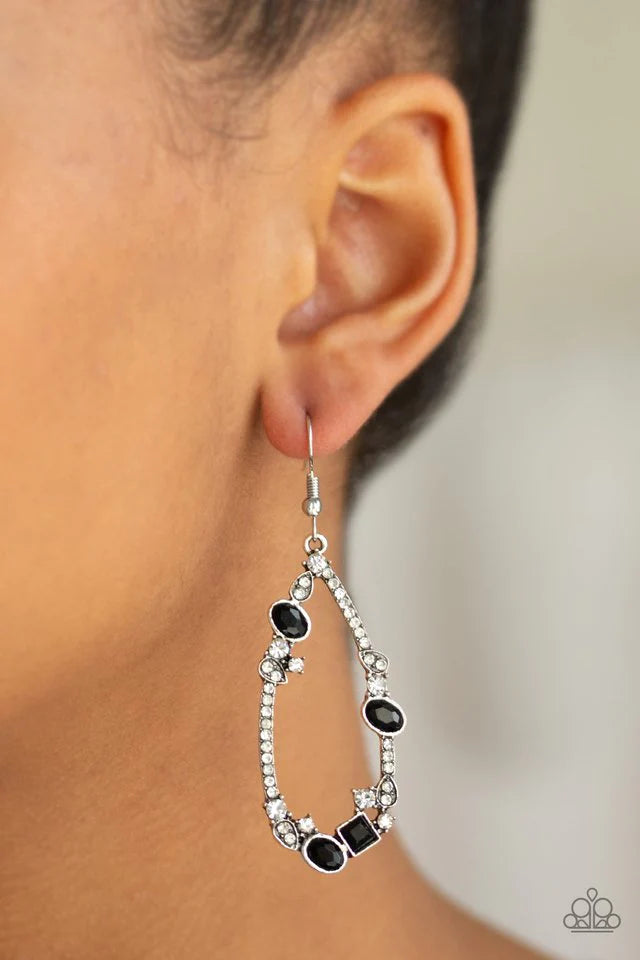 Quite the Collection Black Earrings