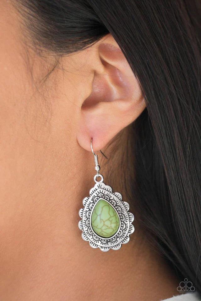 Mesa Mustang - Green Earrings