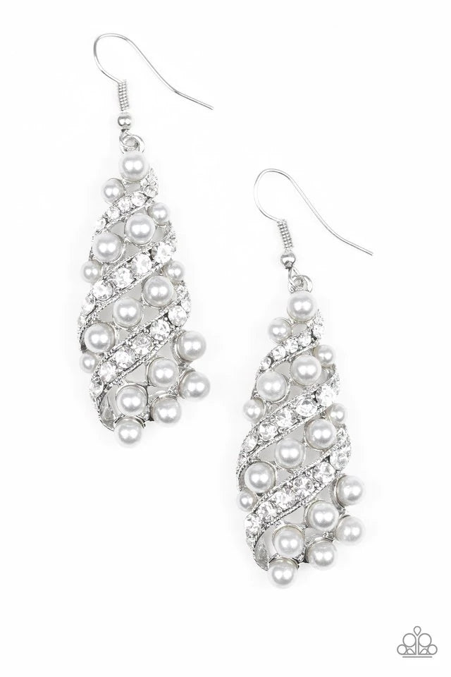 Ballroom Waltz - Silver Earrings