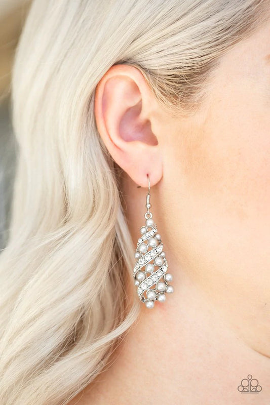 Ballroom Waltz - Silver Earrings