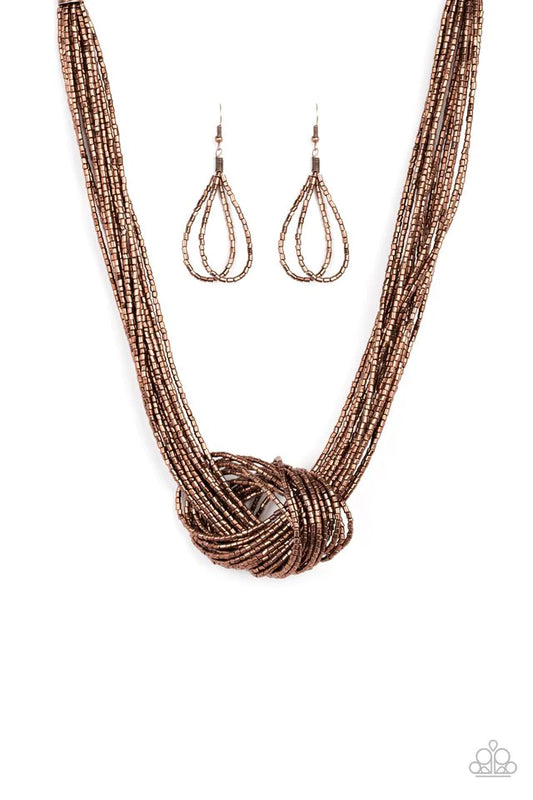 Knotted Knockout - Copper Necklace