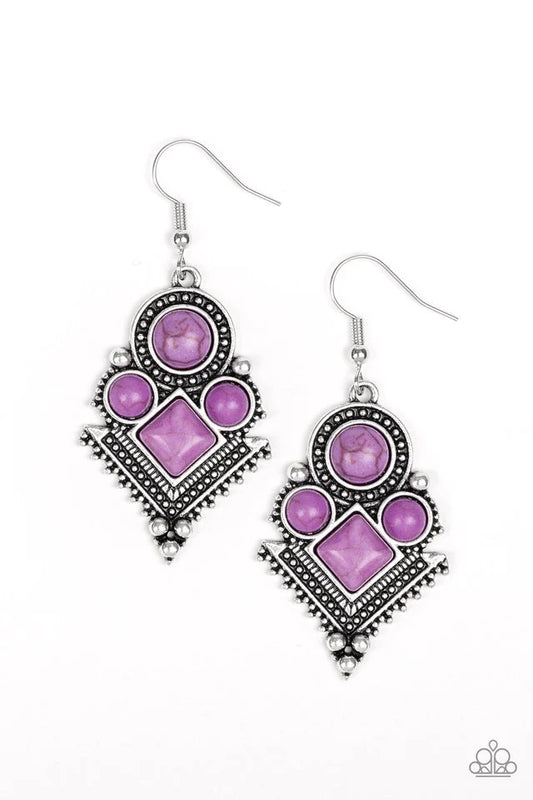 So Sonoran - Purple Earrings