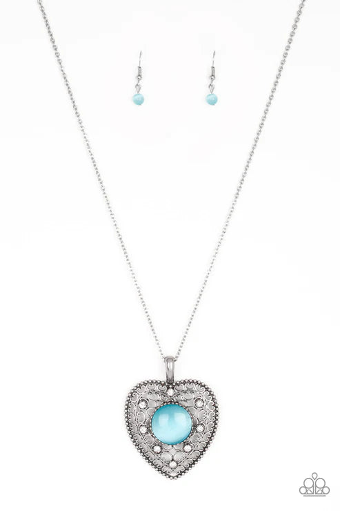 One Heart - Blue Necklace