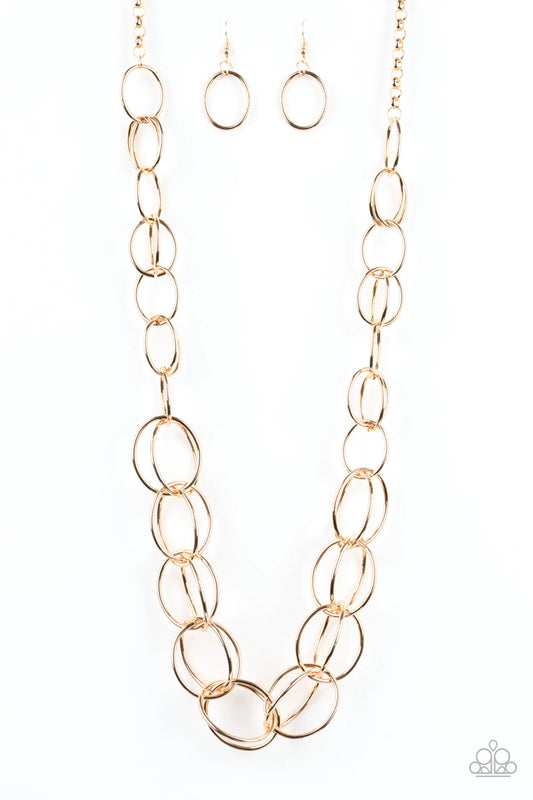 Elegantly Ensnared - Gold Necklace