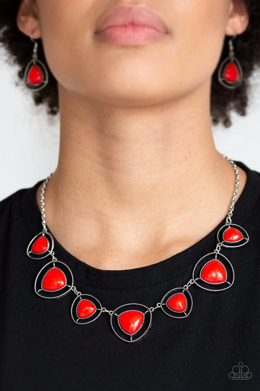 Make A Point - Red Necklace
