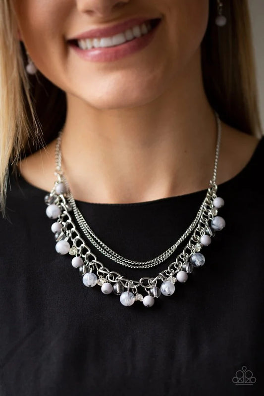 Wait and SEA - Silver Necklace