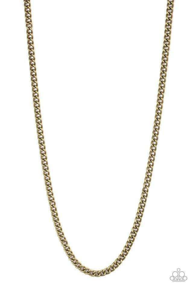 First Rule of Fight Club Brass Urban Necklace